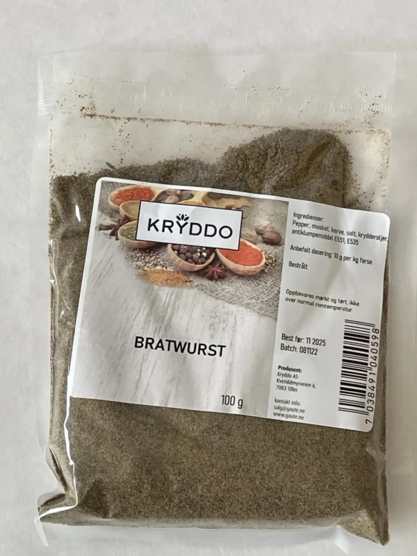Bratwurstkrydder 100 gram