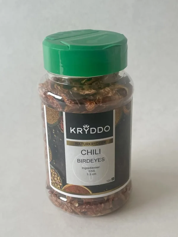 Chili Birdeyes 1-3 cm, 100 gram i boks