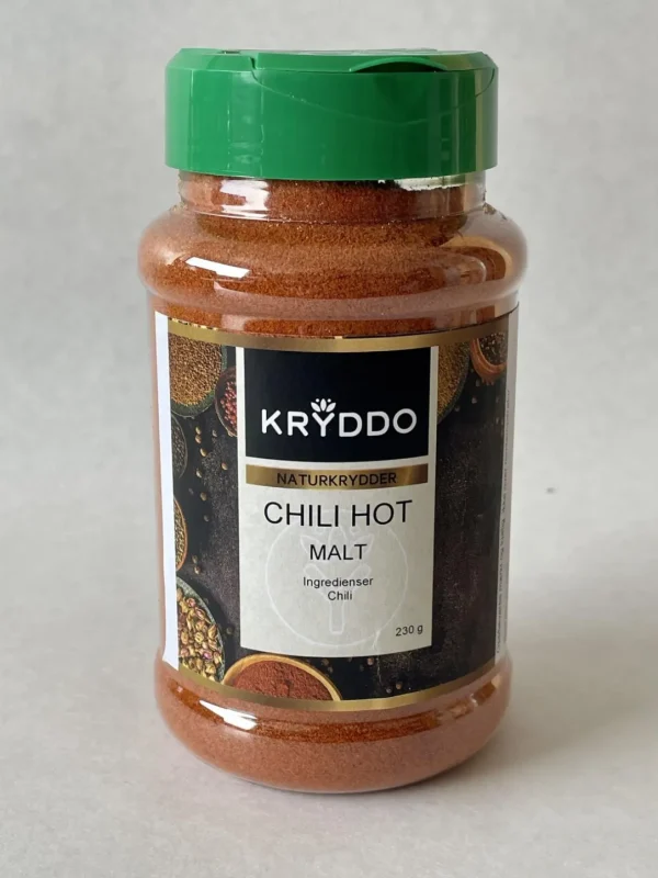 Chili hot, malt 230 gram i Boks