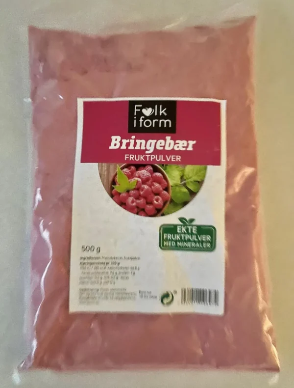 FIF Fruktpulver Bringebær 500 gram