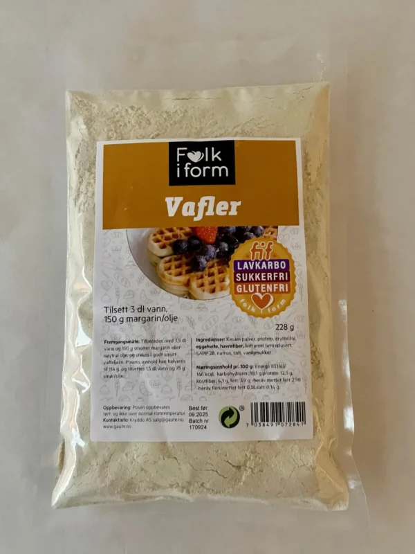 FIF Vafler Lavkarbo Sukker- og Glutenfri 228 g