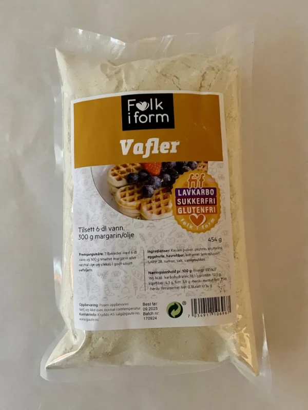 FIF Vafler Lavkarbo Sukker- og Glutenfri 454 g