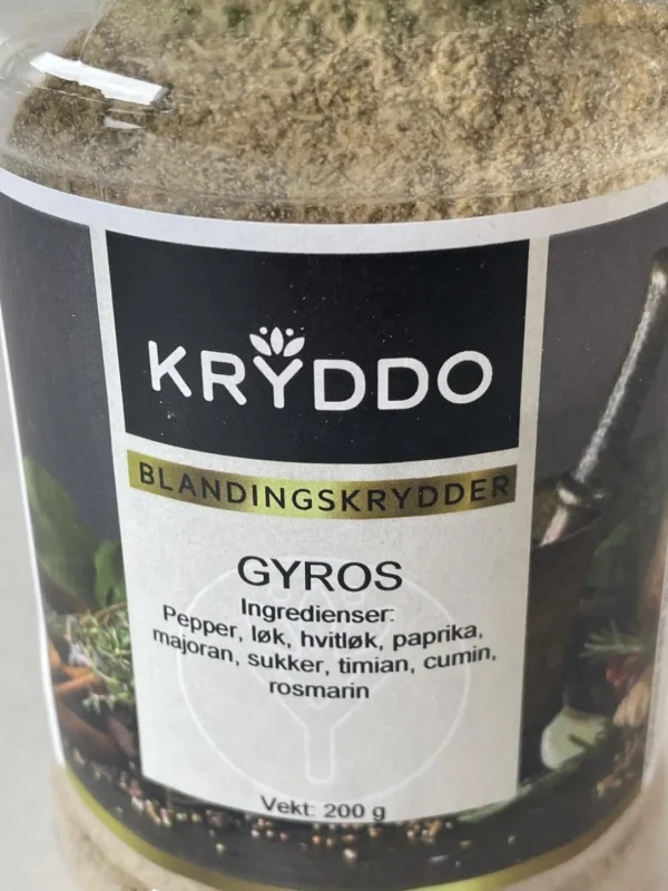 Gyros krydderblanding 200 gram i Boks