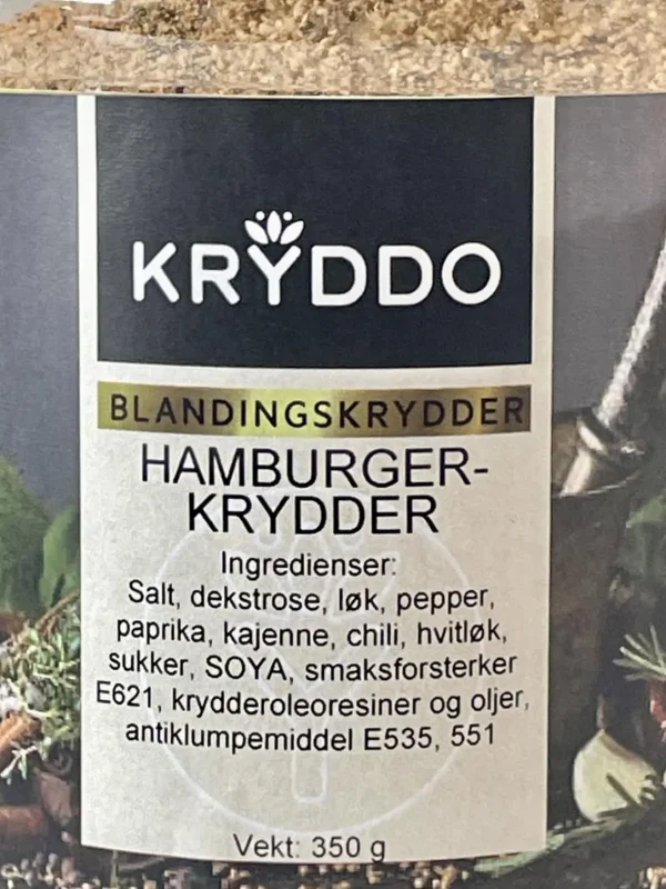 Hamburgerkrydder 350 gram i boks