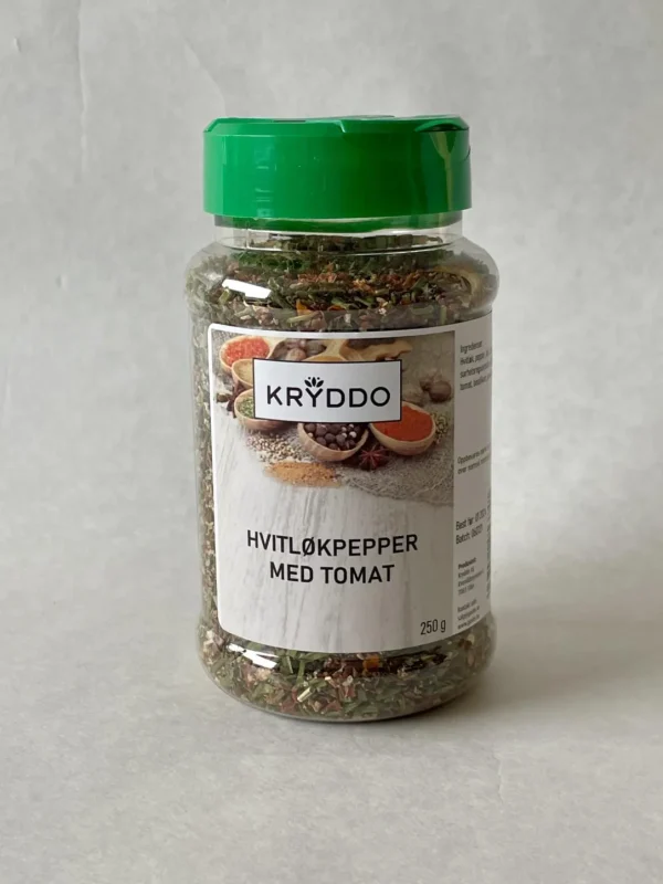 Hvitløkpepper med Tomat 250 gram i boks