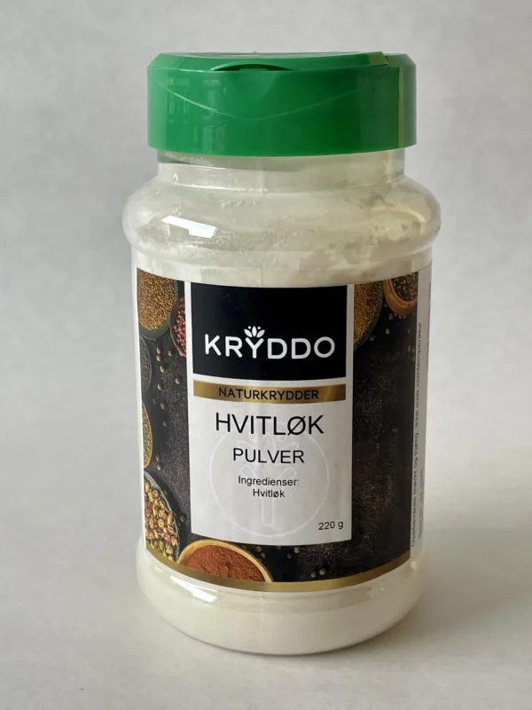 Hvitløkpulver 220 gram i boks