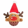 Juleleke Xmas Reindeer M/Bjelle Plysj ø6x12cm