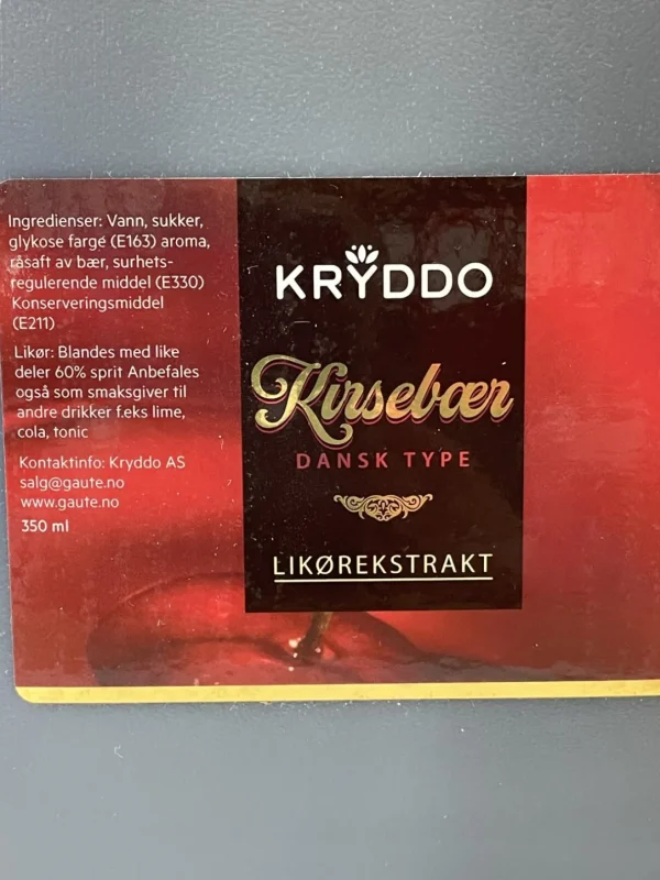 Kirsebær likørekstrakt 5 liter