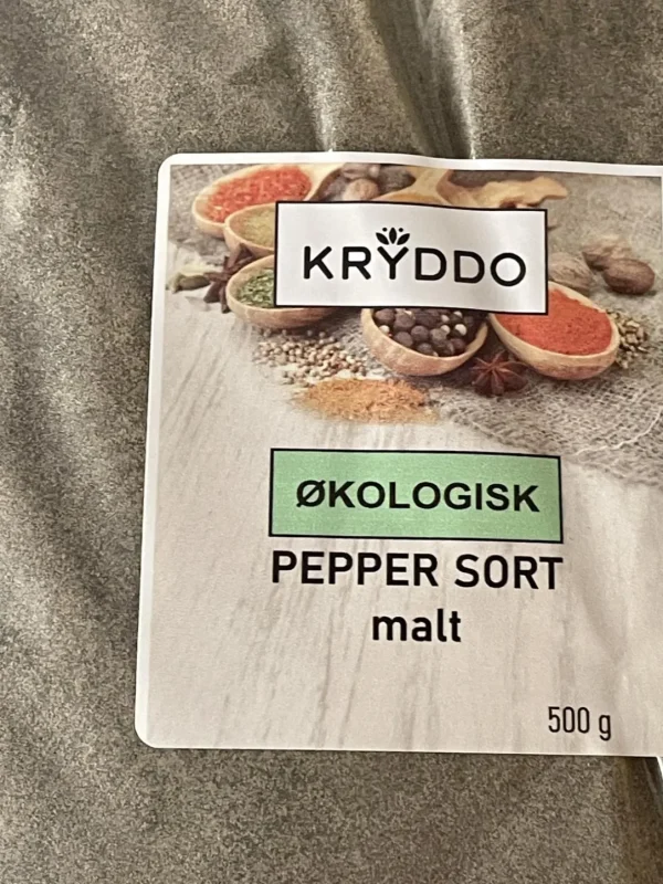 Økologisk Pepper sort malt 500 gram