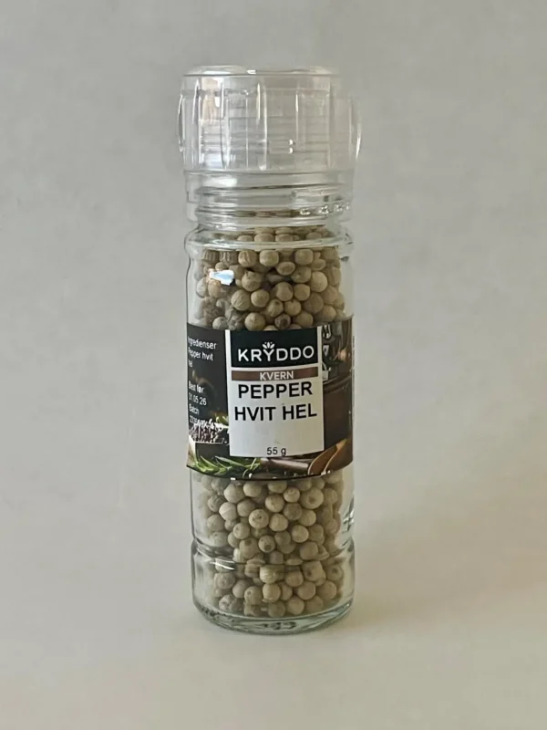 Kvern Pepper Hvit Hel 55 gram