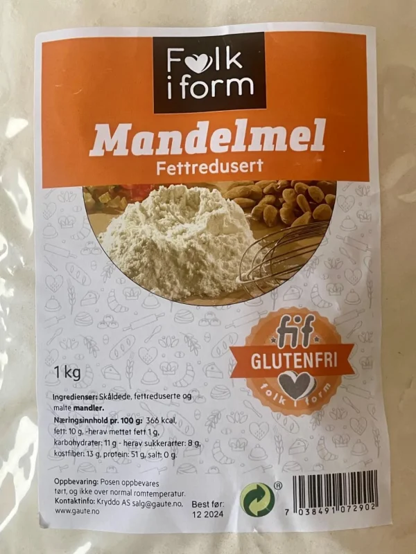 Mandelmel Fettredusert Glutenfri 1 kg