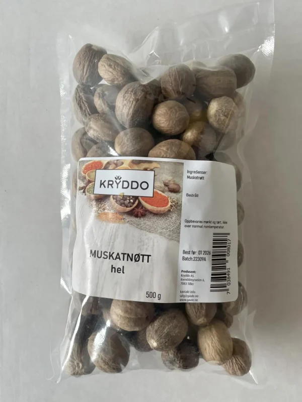 Muskatnøtt hel 500g