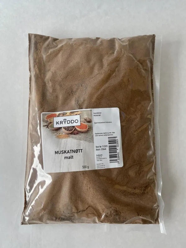 Muskatnøtt malt 500 gram