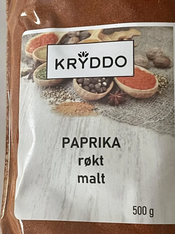 Paprika røkt malt 500 gram