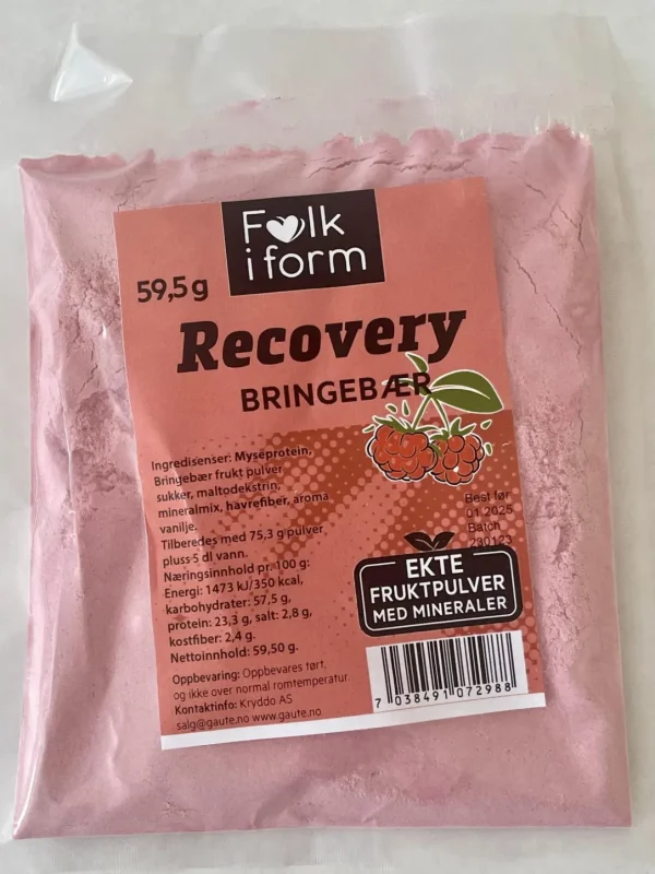 Recovery Bringebær Mineraler Ekte Fruktpulver