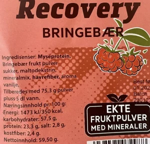 Recovery Bringebær Mineraler Ekte Fruktpulver
