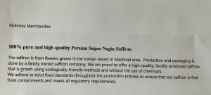 Safran 2 gram