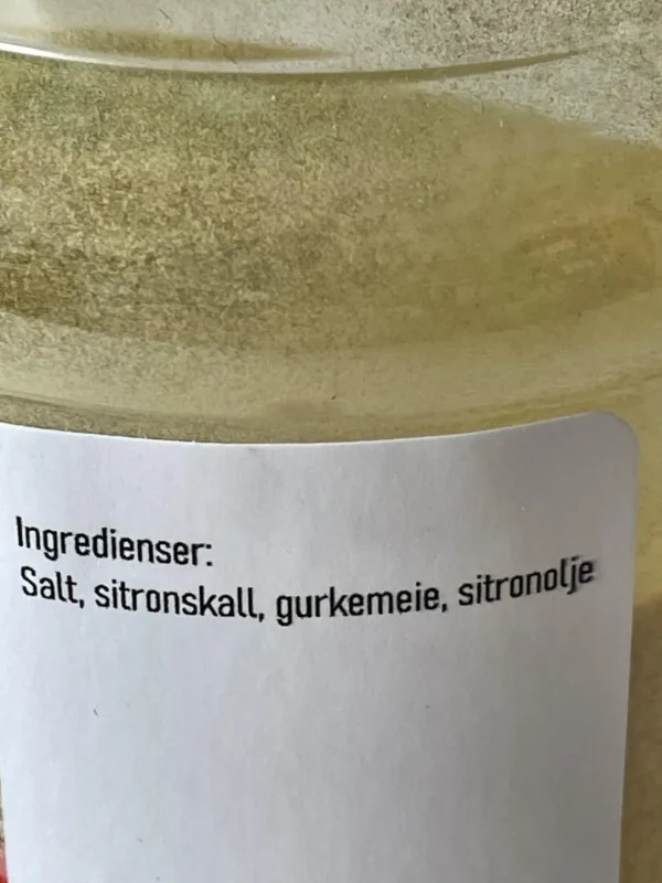 Sitronsalt 500 gram i boks