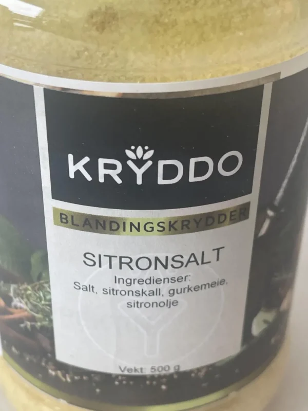 Sitronsalt 500 gram i boks
