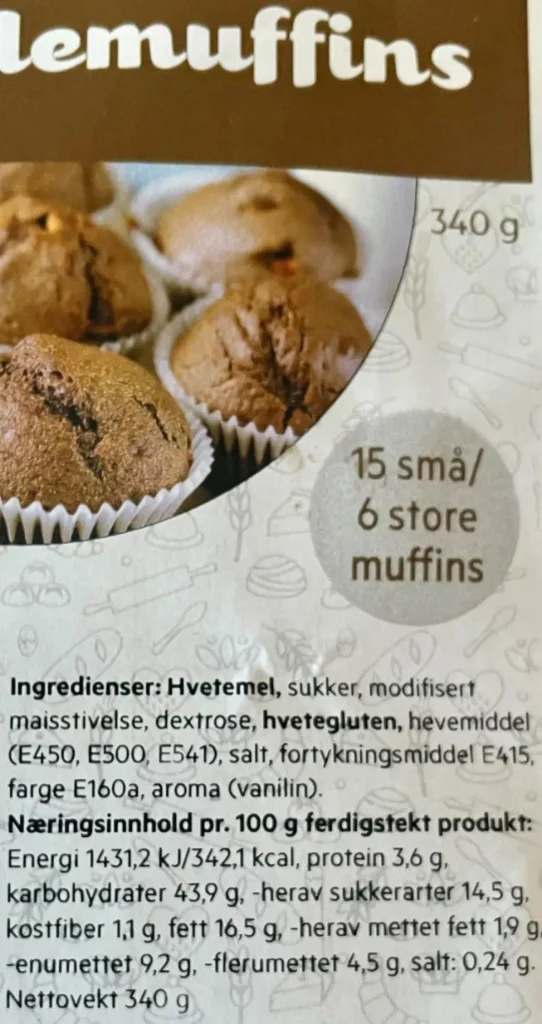 Sjokolademuffins 5 poser