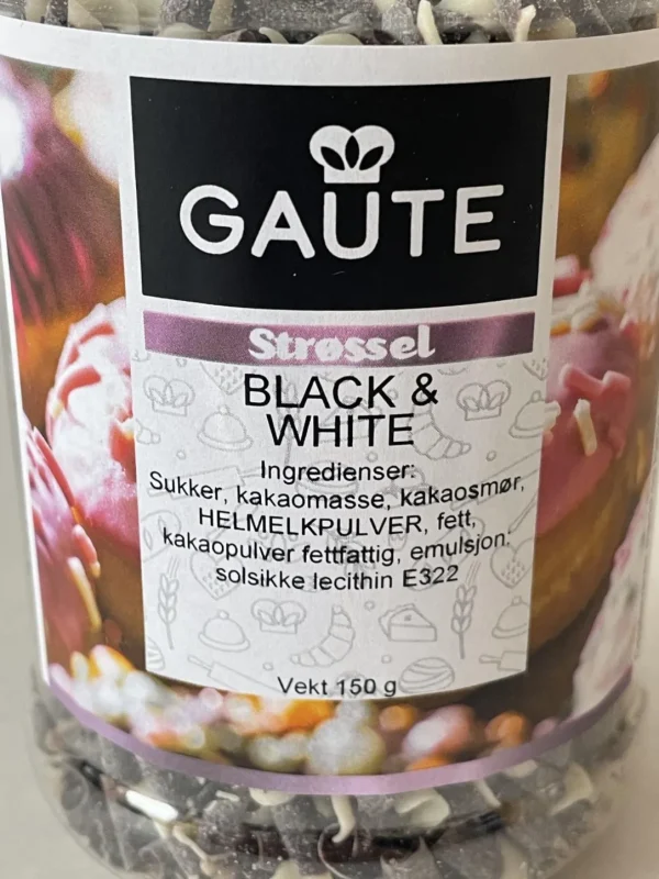 Strøssel Black & White 150 gram