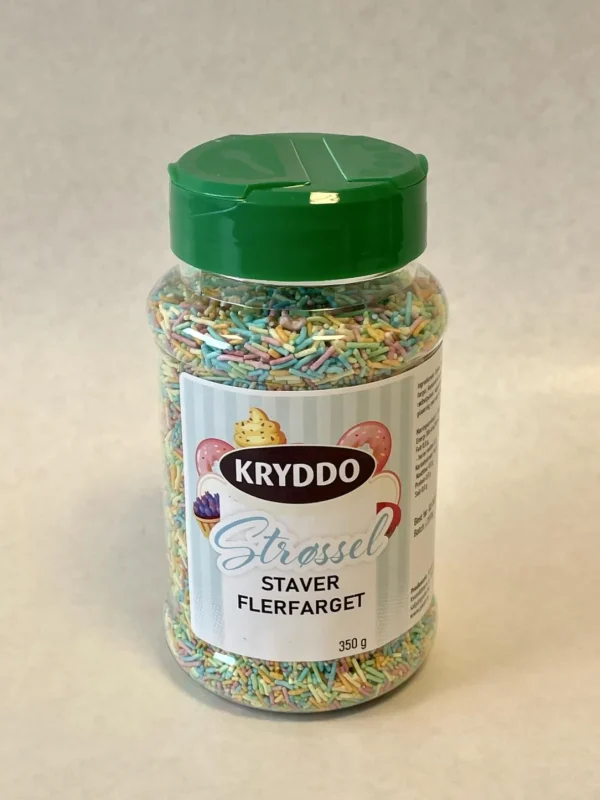 Strøssel Staver flerfarget 350 gram