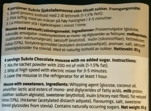 Sukrin Hazelnut Mousse 83g