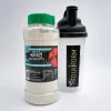Whey proteinshake jordbær og shaker